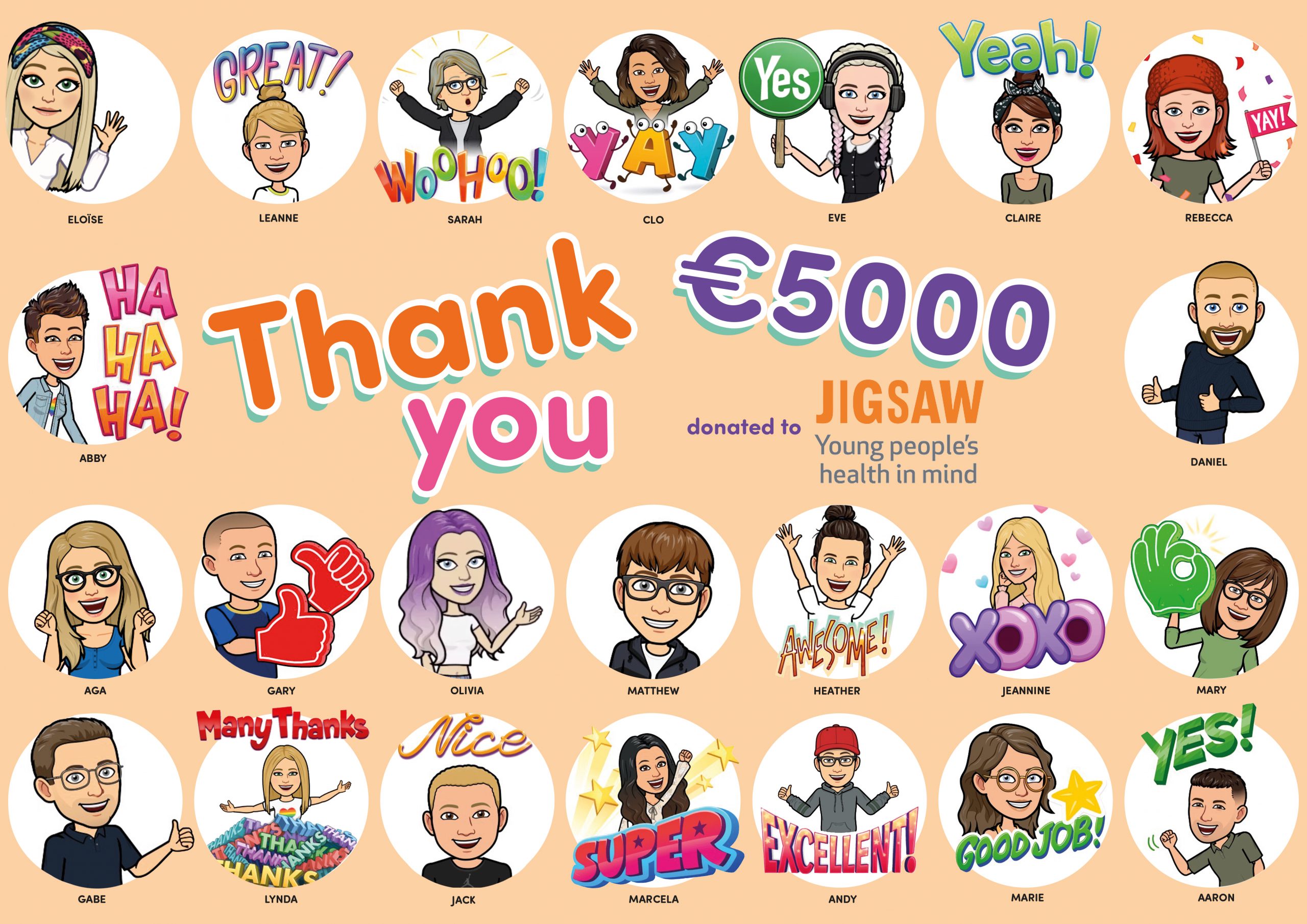 Happythreads donate €5,000 to Jigsaw