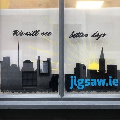 We will see better days A image of a window display with the words we will see better days