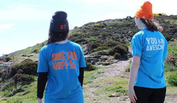 Two young women on Howth head for Jigsaw's Hike for hope event