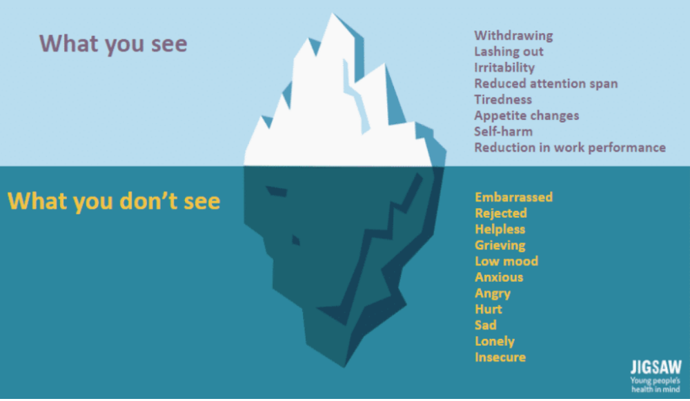 illustration of iceberg with what you see and what you don't see illustration of iceberg with what you see and what you don't see